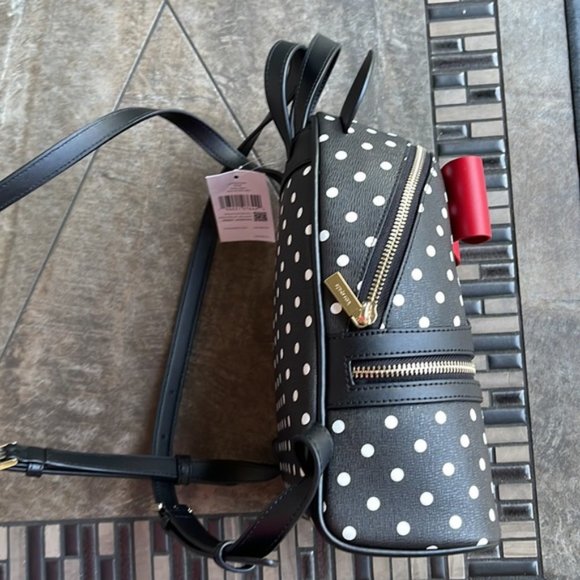 Kate Spade Disney X Kate Spade New York Minnie Dome Backpack Black Multi - Picture 4 of 16